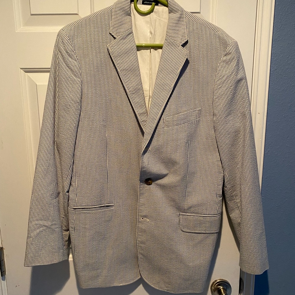 J Crew seersucker blazer